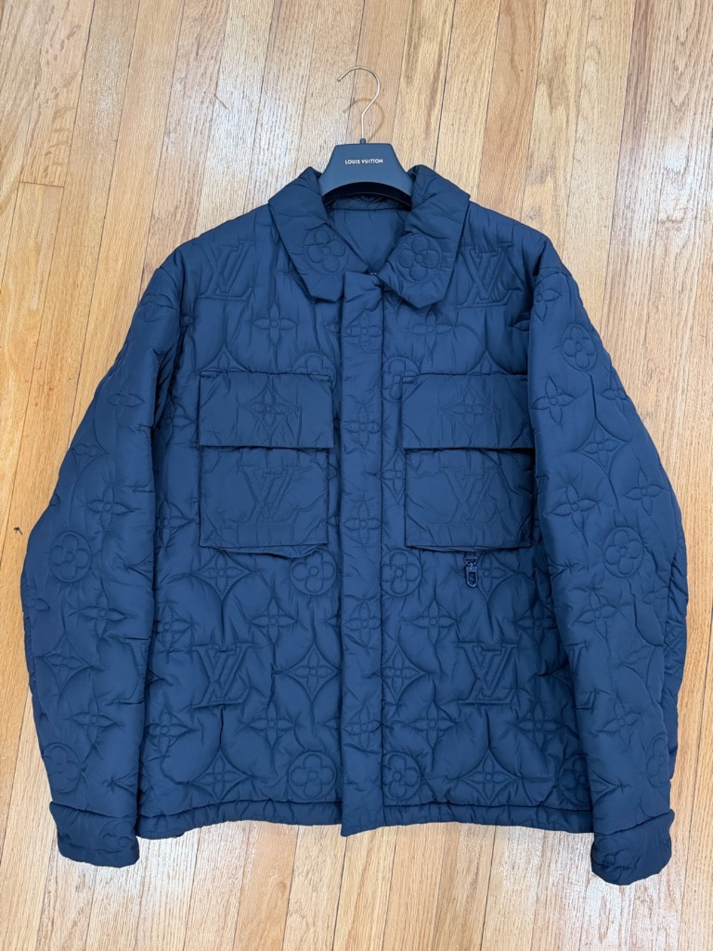 Louis Vuitton Navy Quilted Monogram Puffer Jacket